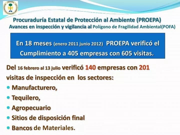 avances en inspecci n y vigilancia al pol gono de fragilidad ambiental pofa