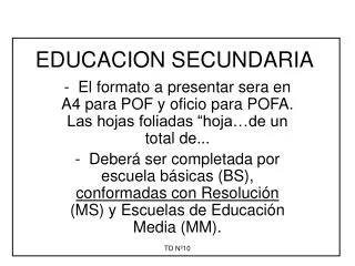 educacion secundaria