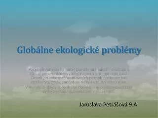 glob lne ekologick probl my
