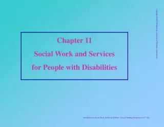 Chapter 11 Social Work and Services for People with Disabilities