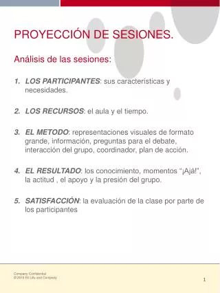 proyecci n de sesiones