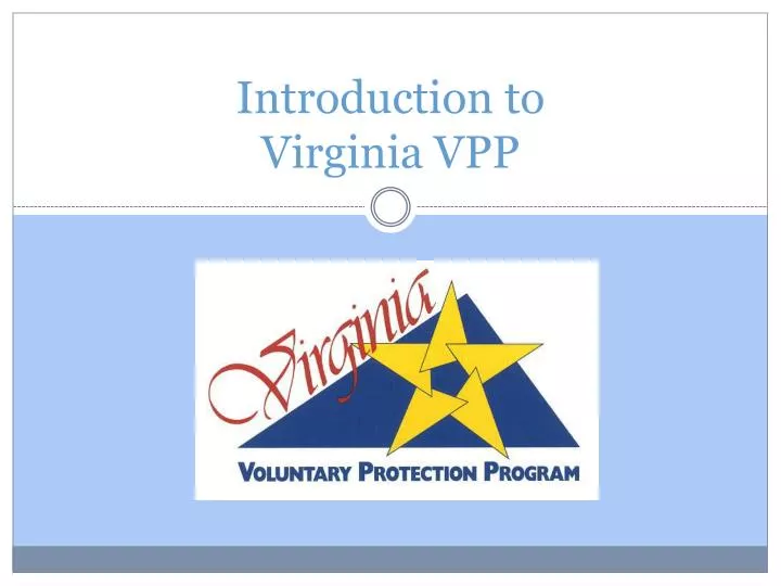 introduction to virginia vpp