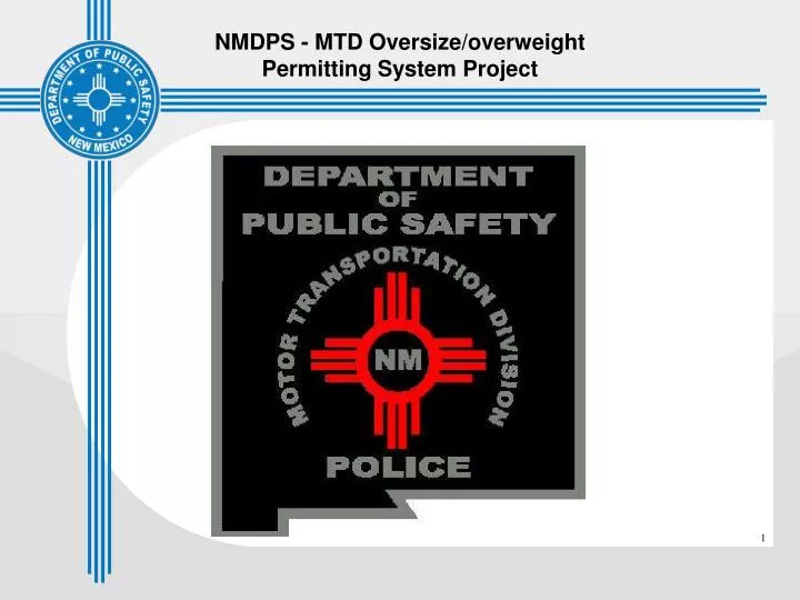 nmdps mtd oversize overweight permitting system project