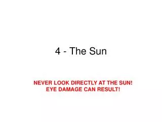 4 - The Sun