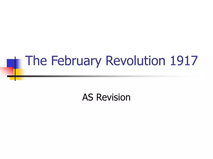 the february revolution 1917