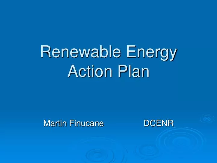 renewable energy action plan