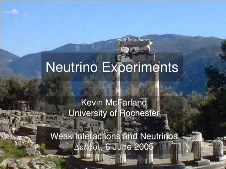 neutrino experiments
