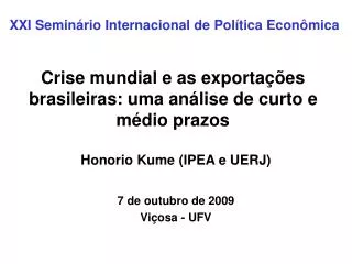 crise mundial e as exporta es brasileiras uma an lise de curto e m dio prazos