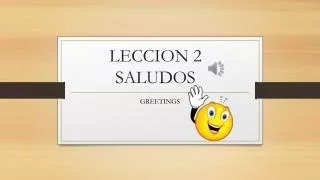 leccion 2 saludos