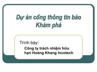 d n c ng th ng tin b o kh m ph