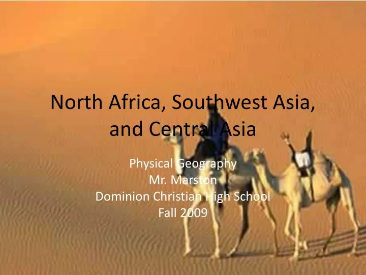 north africa southwest asia and central asia