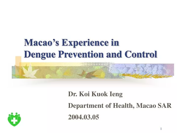 macao s experience in dengue prevention and control