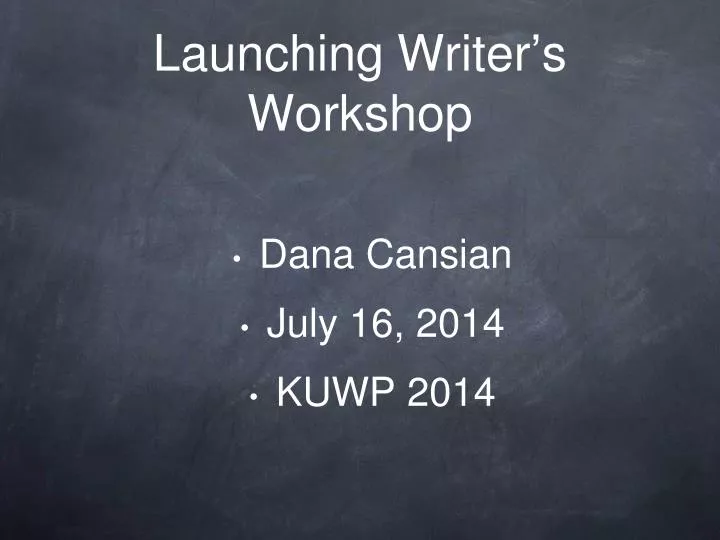 launching writer s workshop
