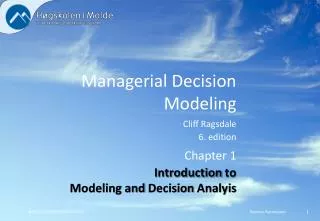 managerial decision modeling