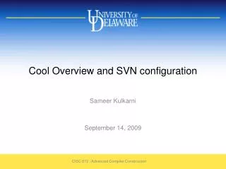 Cool Overview and SVN configuration