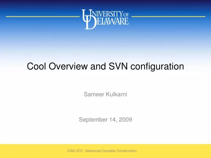 cool overview and svn configuration