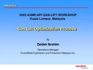 Gas Lift Optimization Process