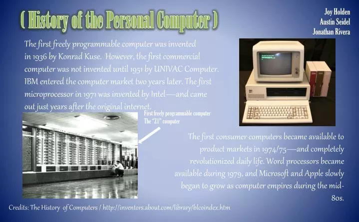 history of the personal computer