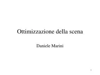 ottimizzazione della scena