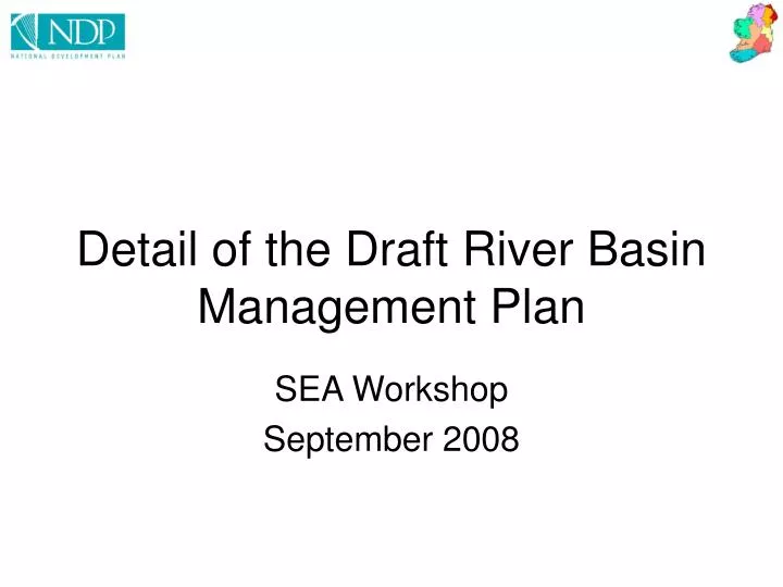 detail of the draft river basin management plan