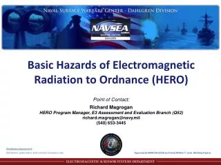 Basic Hazards of Electromagnetic Radiation to Ordnance (HERO)