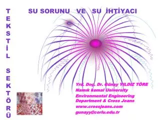 t su sorunu ve su ht yaci e k s t l s e k t r
