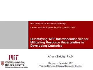 Quantifying WEF Interdependencies for Mitigating Resource Uncertainties in Developing Countries
