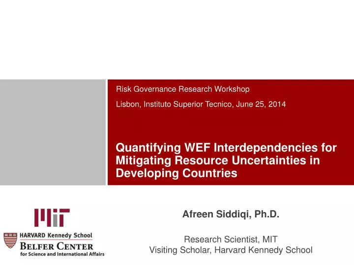 quantifying wef interdependencies for mitigating resource uncertainties in developing countries
