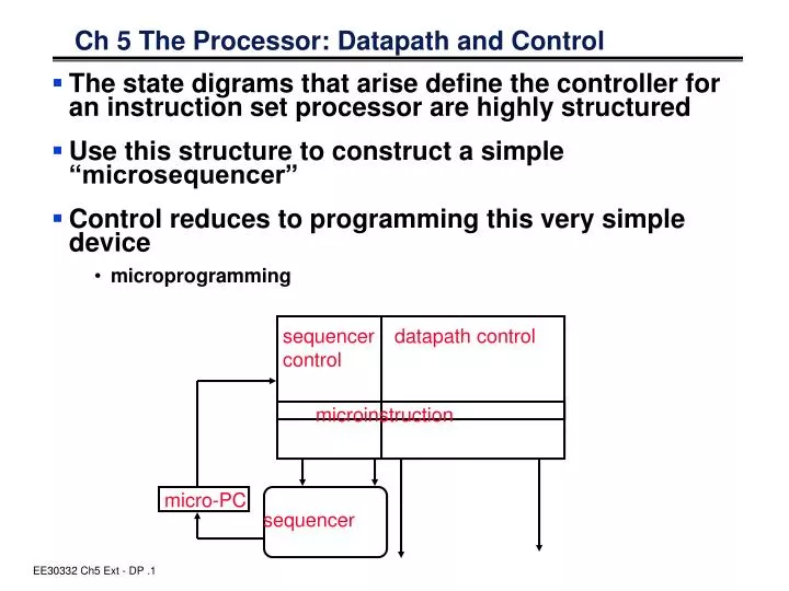 ch 5 the processor datapath and control