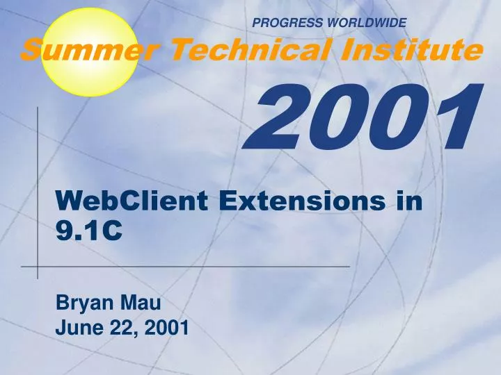 webclient extensions in 9 1c