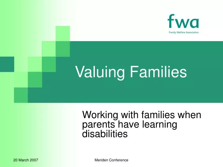 valuing families