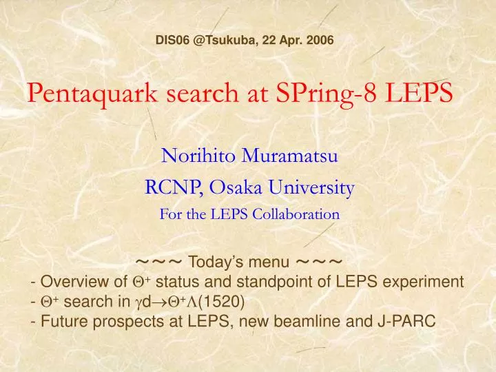 pentaquark search at spring 8 leps