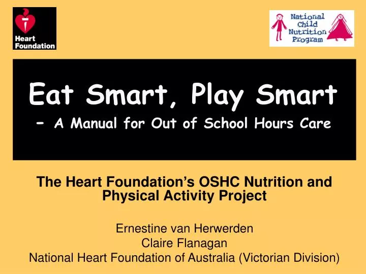 eat smart play smart a manual for out of school hours care