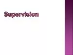 Supervision - slide 1