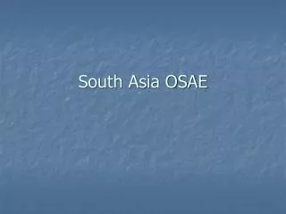 South Asia OSAE