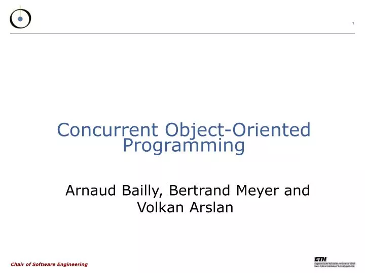 concurrent object oriented programming
