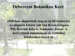 debreceni botanikus kert