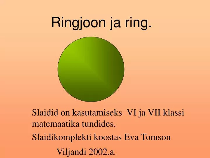 ringjoon ja ring