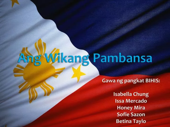 a n g wikang pambansa