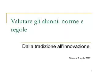 valutare gli alunni norme e regole