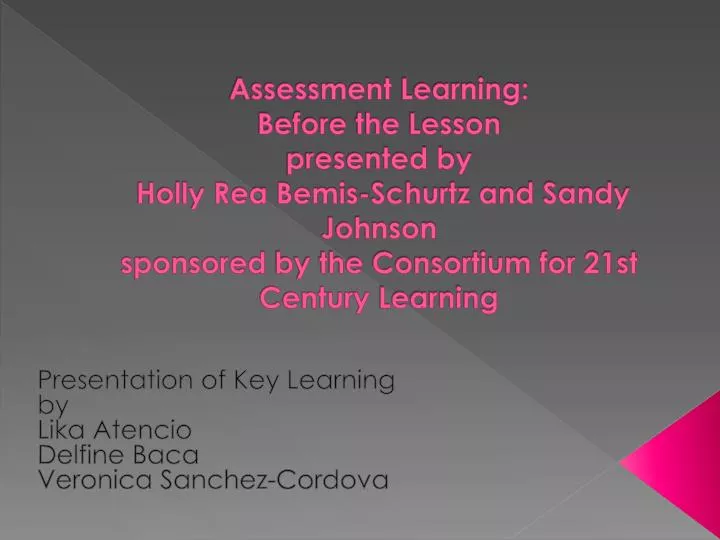 presentation of key learning by lika atencio delfine baca veronica sanchez cordova