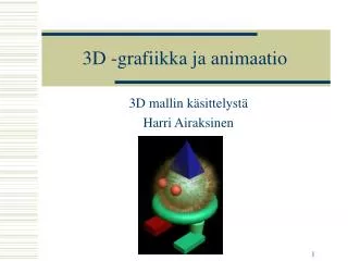 3d grafiikka ja animaatio