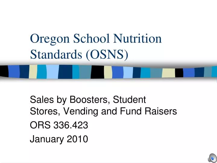 oregon school nutrition standards osns