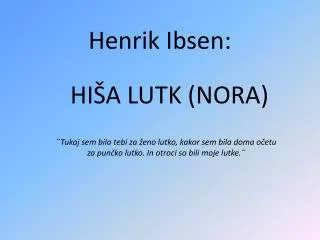 henrik ibsen