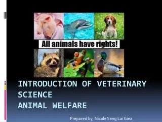 Introduction of veterinary science Animal Welfare