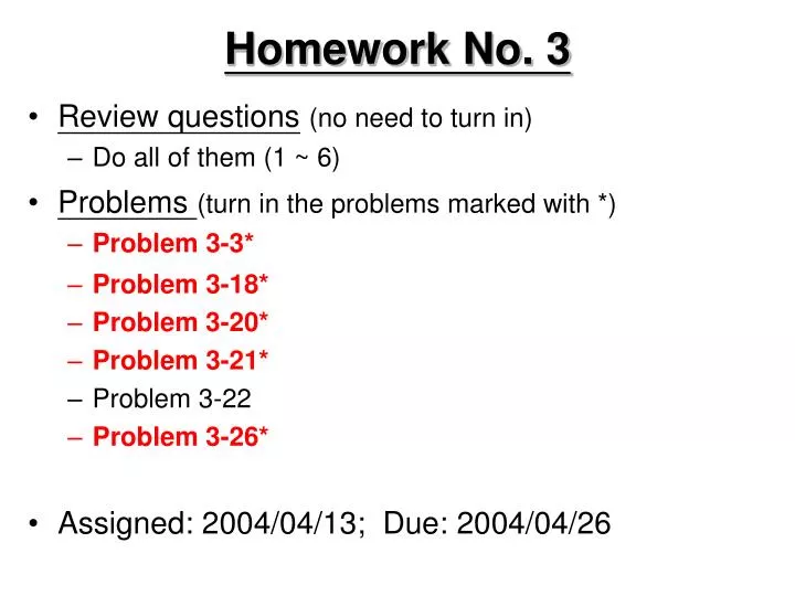 homework no 3