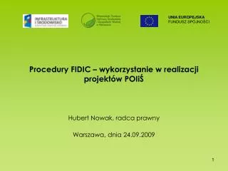 procedury fidic wykorzystanie w realizacji projekt w poii