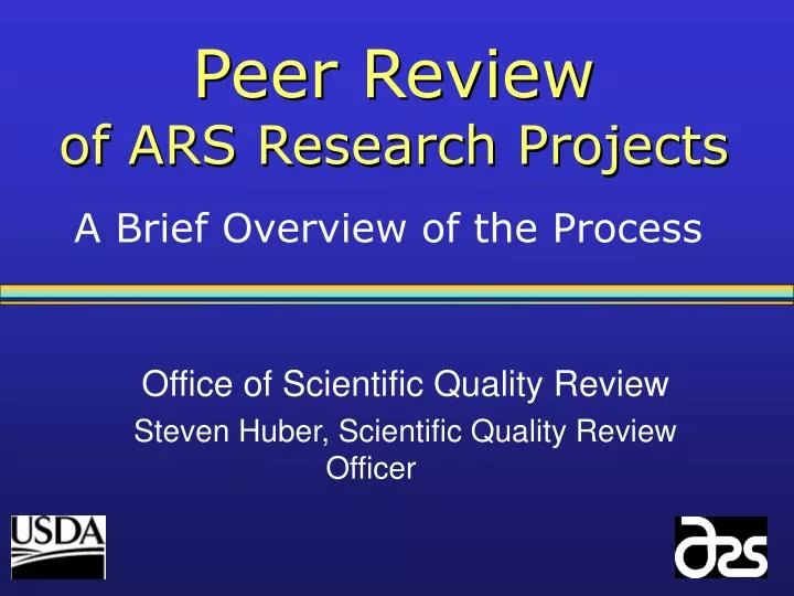 peer review of ars research projects