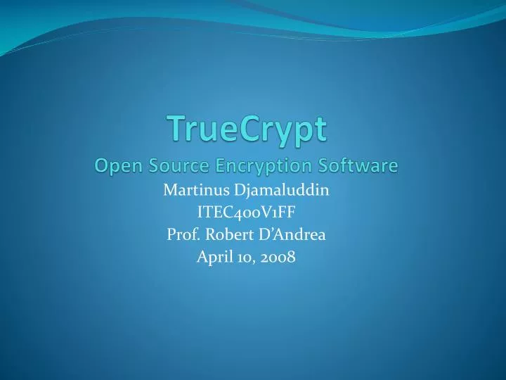 truecrypt open source encryption software