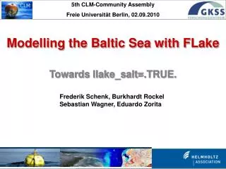 Modelling the Baltic Sea with FLake Towards llake_salt=.TRUE.